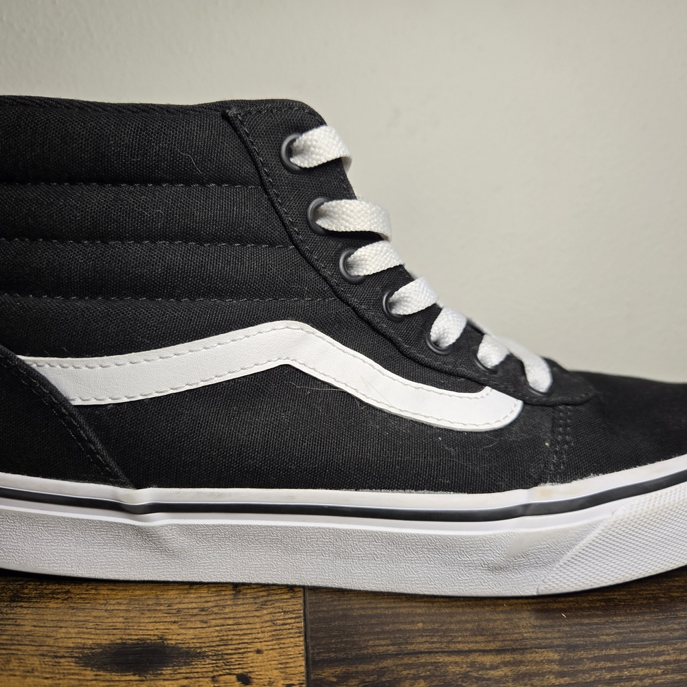 Vans Women's Sz8 SK-8 HI Black and White High-Top Sneakers VERY CLEAN Lace Up - Picture 3 of 10
